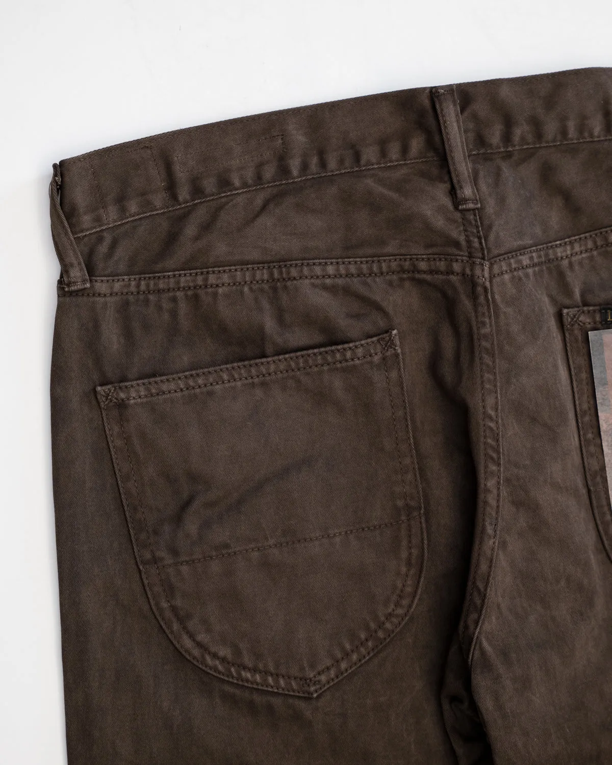 1852S - "Amami Dorozome" Relaxed Tapered Mud Dyed Eastern Jeans - Dark Brown