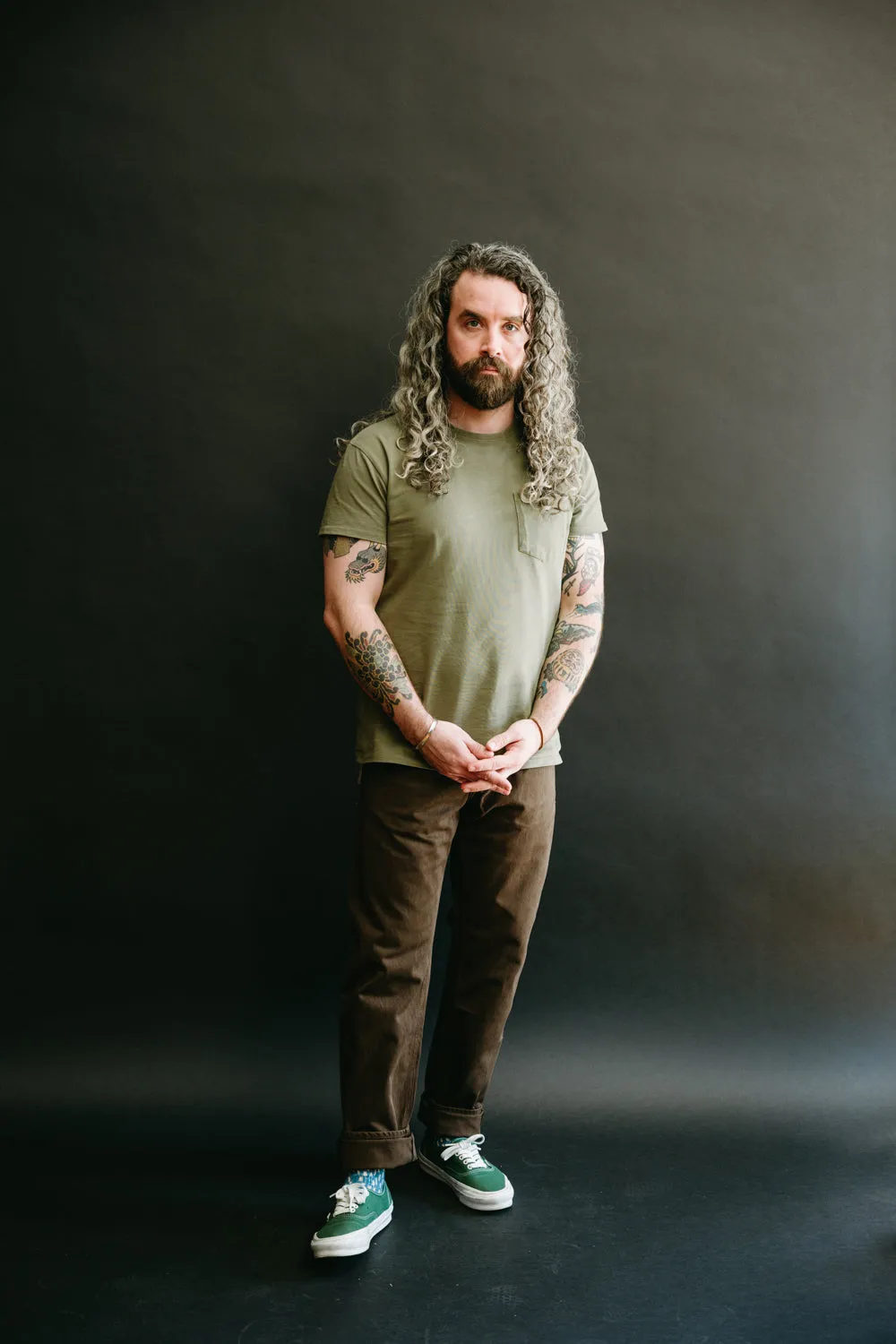 1852S - "Amami Dorozome" Relaxed Tapered Mud Dyed Eastern Jeans - Dark Brown
