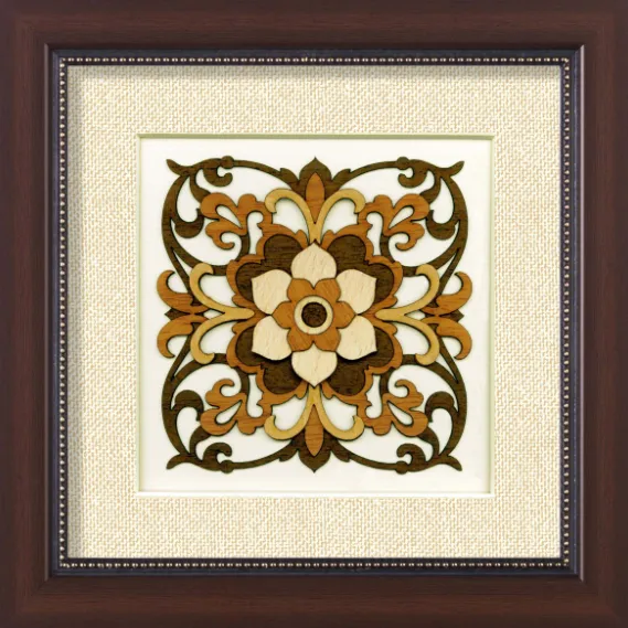 3D Wooden Floral Wall Hanging 8x8 Inch By Trendia Decor