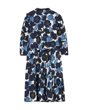 Abstract Poppy Print Dress