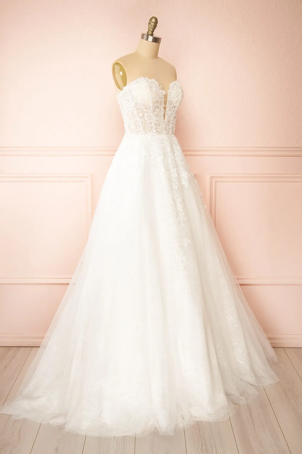 Beatrix | Strapless Tulle Wedding Gown w/ Bolero