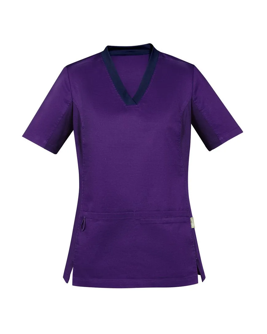 Biz Care Womens Riley Stretch Scrub Top (CST043LS)