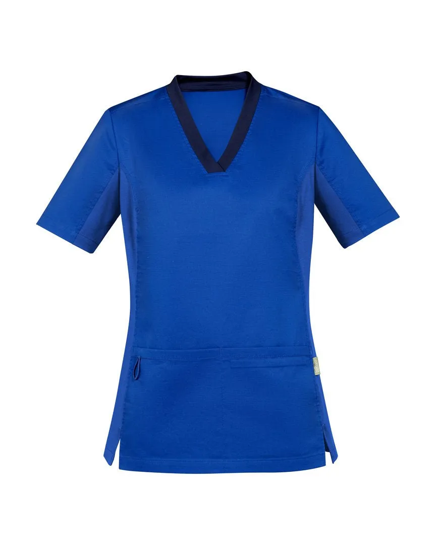Biz Care Womens Riley Stretch Scrub Top (CST043LS)
