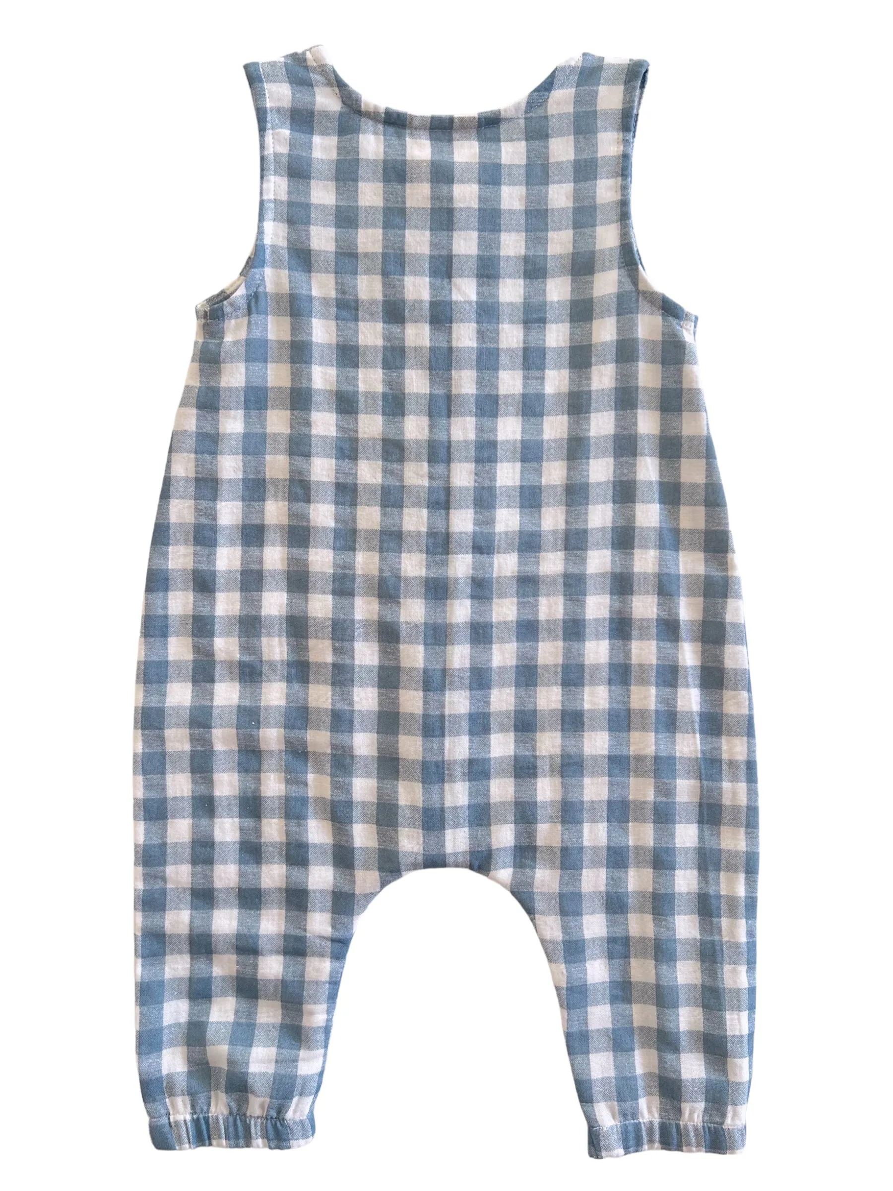 Blue Gingham / Organic Bay Jumpsuit