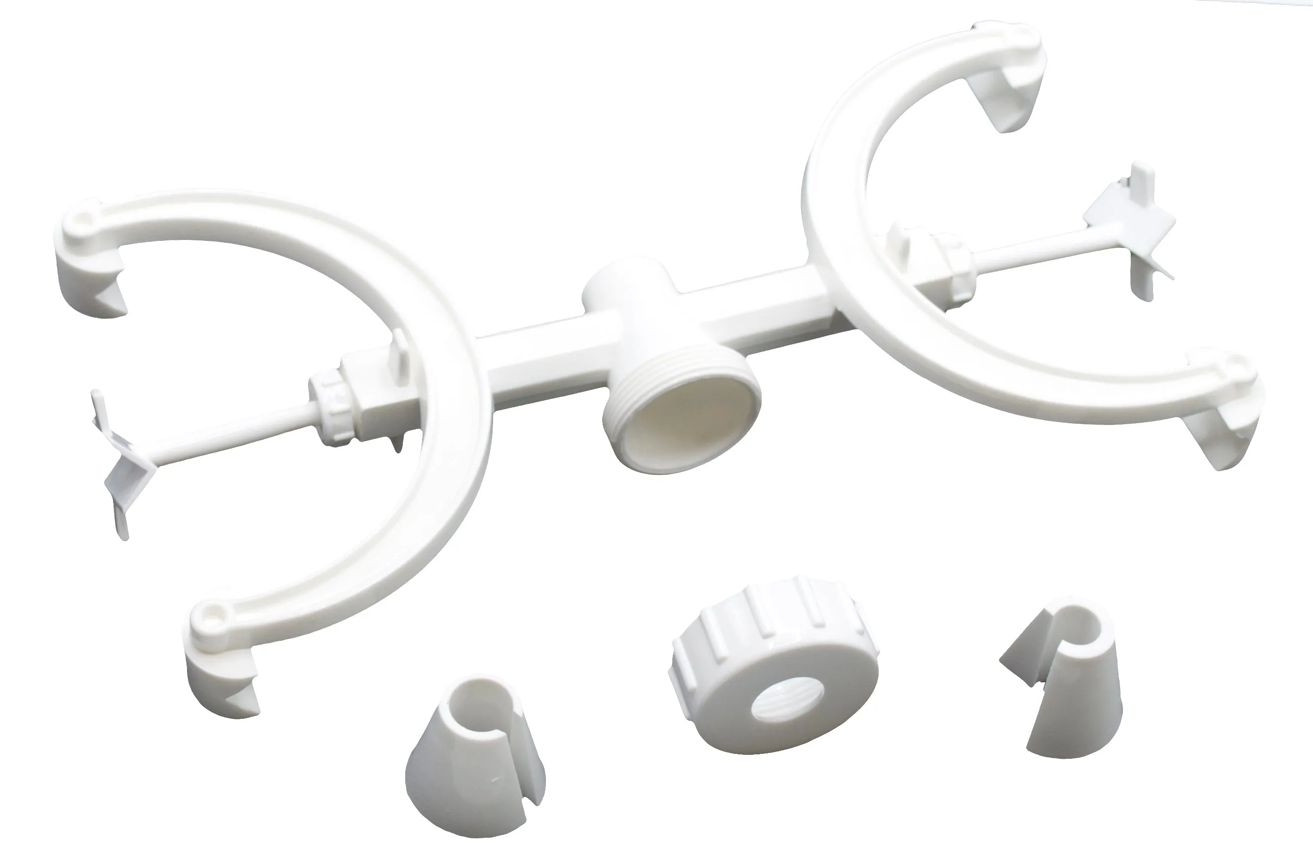 Burette Clamp - Double - Fits 10mm or 12.5mm Rods - Polypropylene Plastic