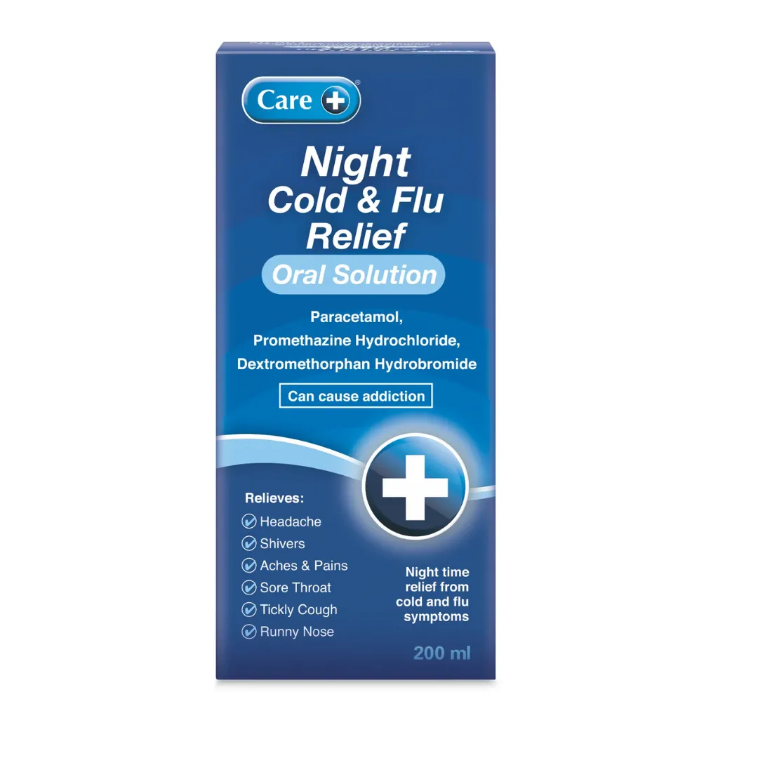 Care Night Cold & Flu Relief Oral Solution 200ml (P)