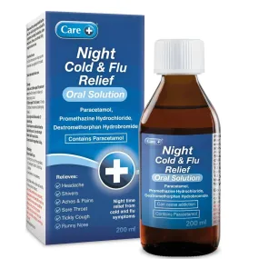 Care Night Cold & Flu Relief Oral Solution 200ml (P)