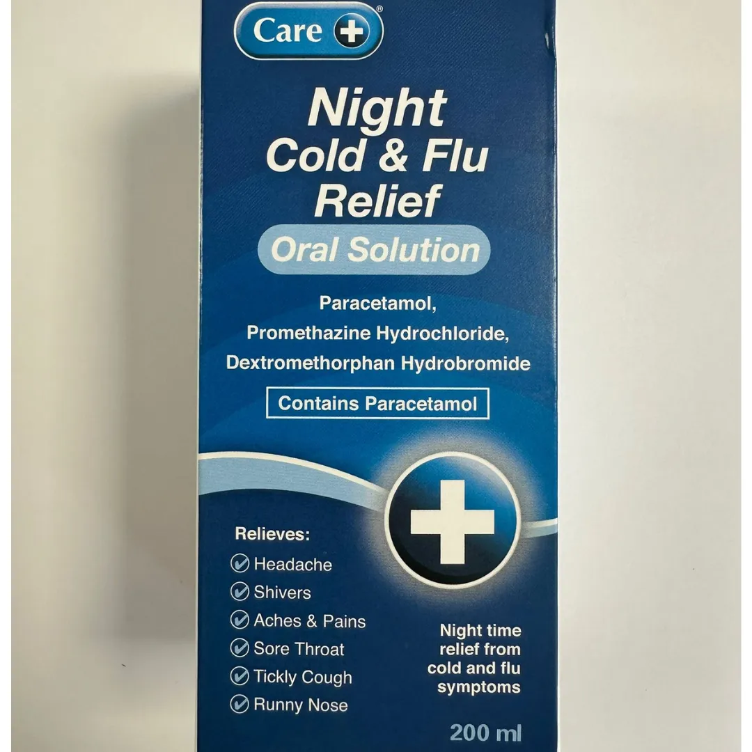 Care Night Cold & Flu Relief Oral Solution 200ml (P)