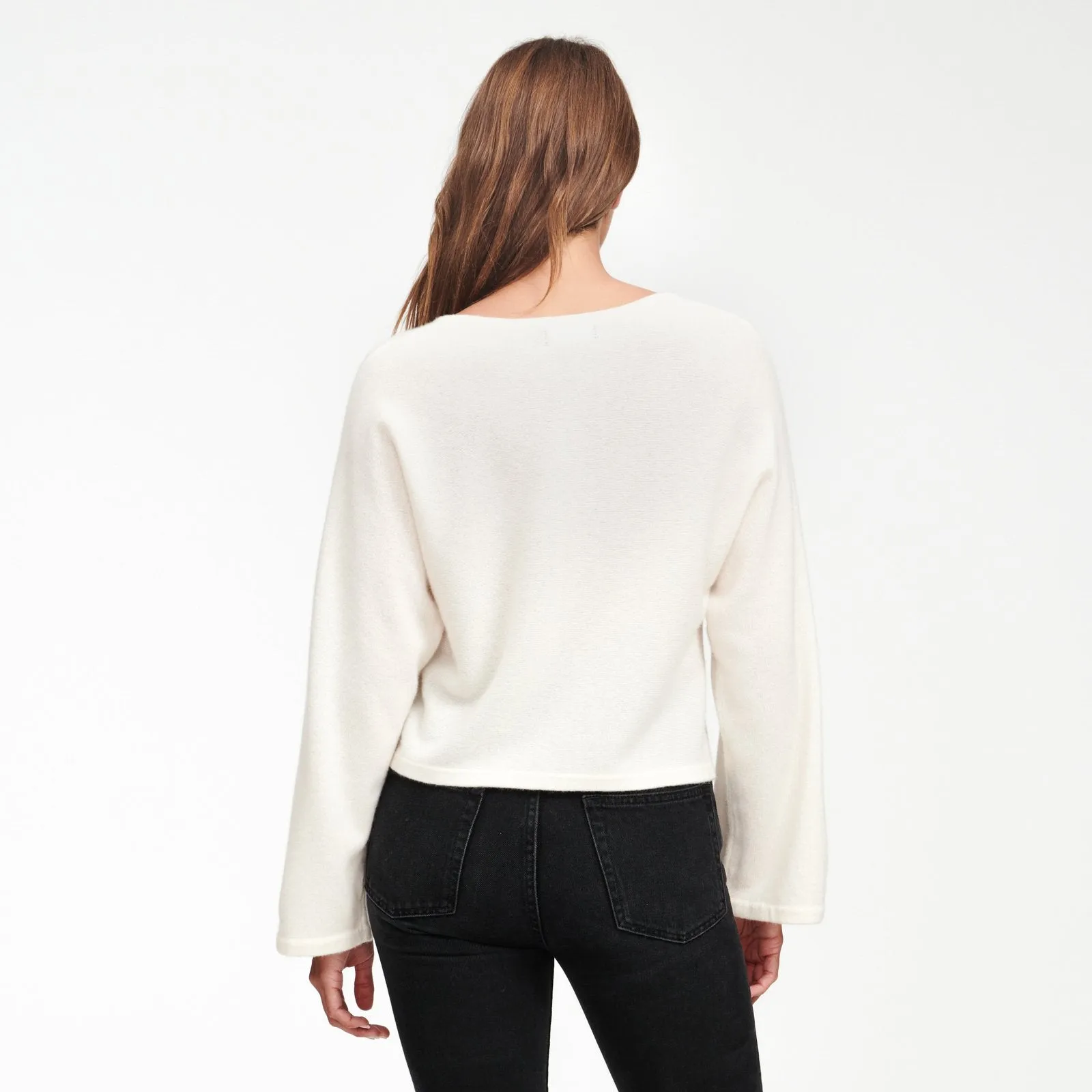 Cashmere Wide Sleeve V-Neck Sweater