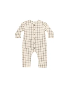 Cinnamon Plaid Jumpsuit