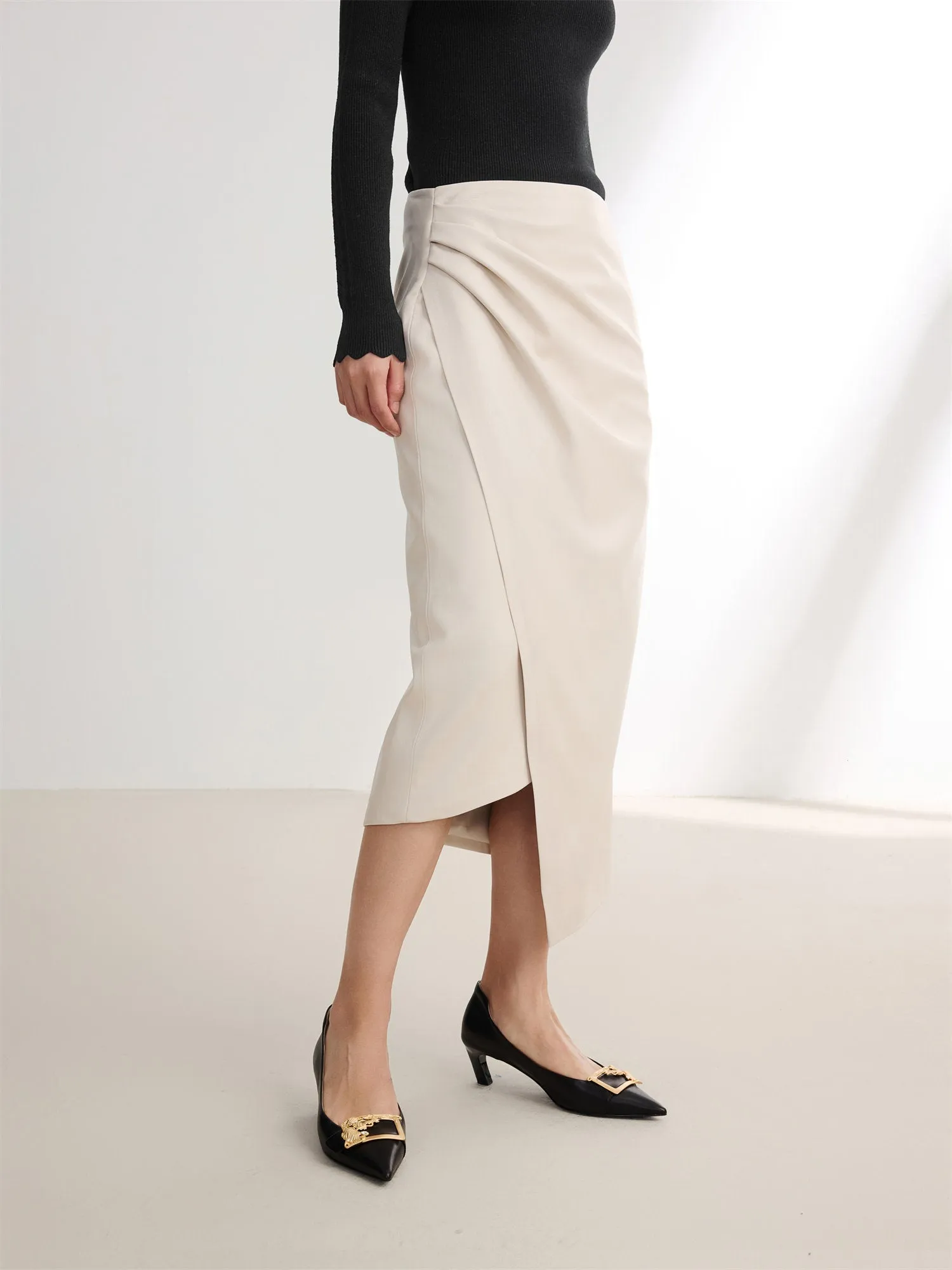 EP YAYING Deconstructed Midi Skirt