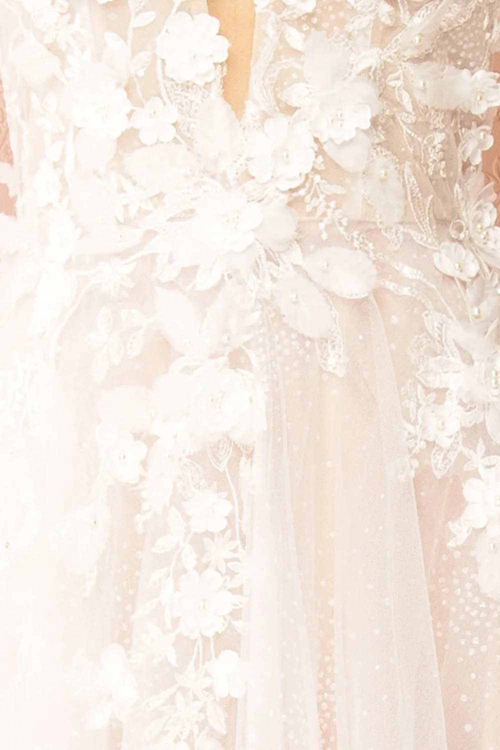 Geneva | A-line Tulle Gown w/ Removable Sleeves