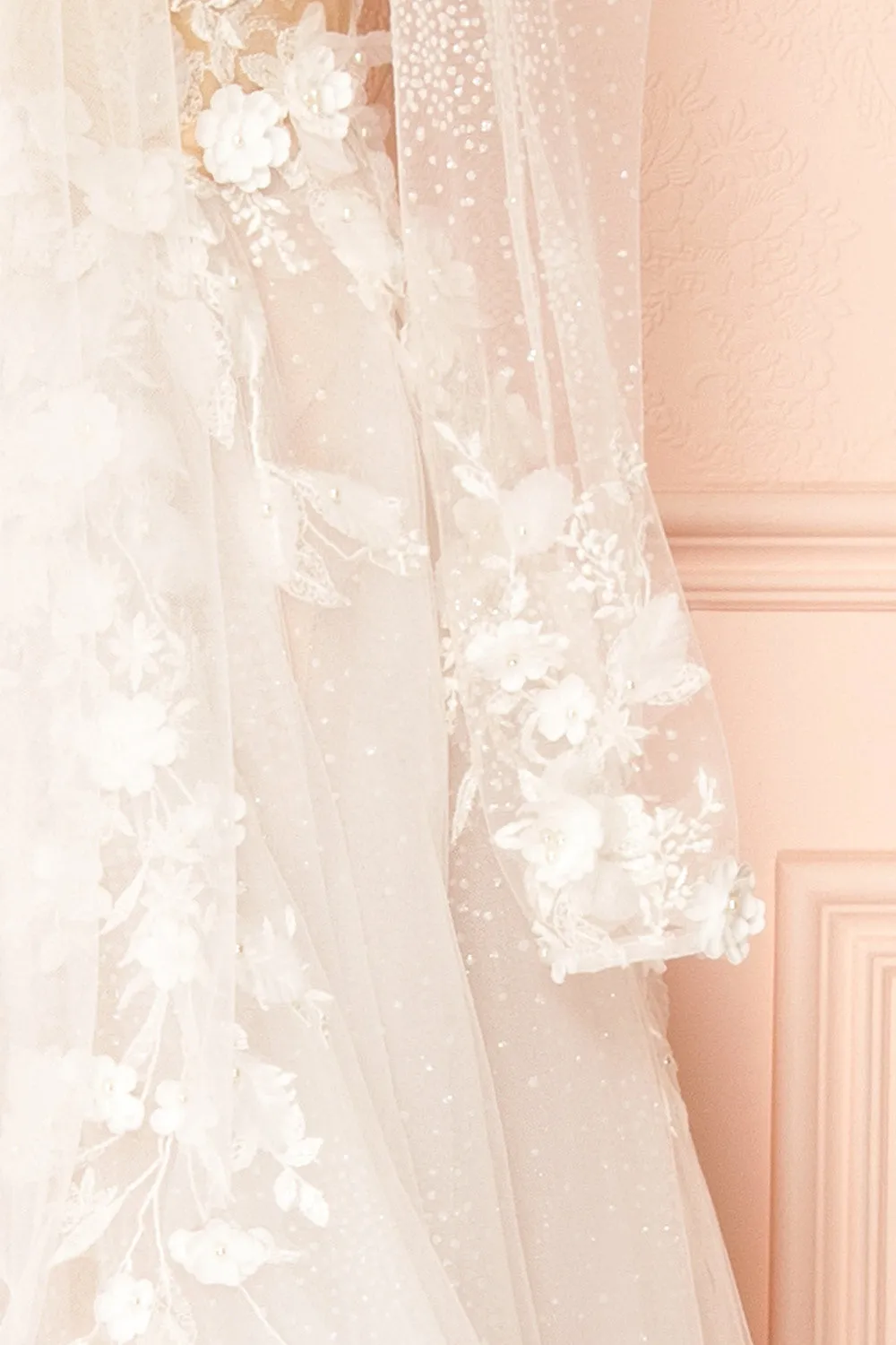 Geneva | A-line Tulle Gown w/ Removable Sleeves