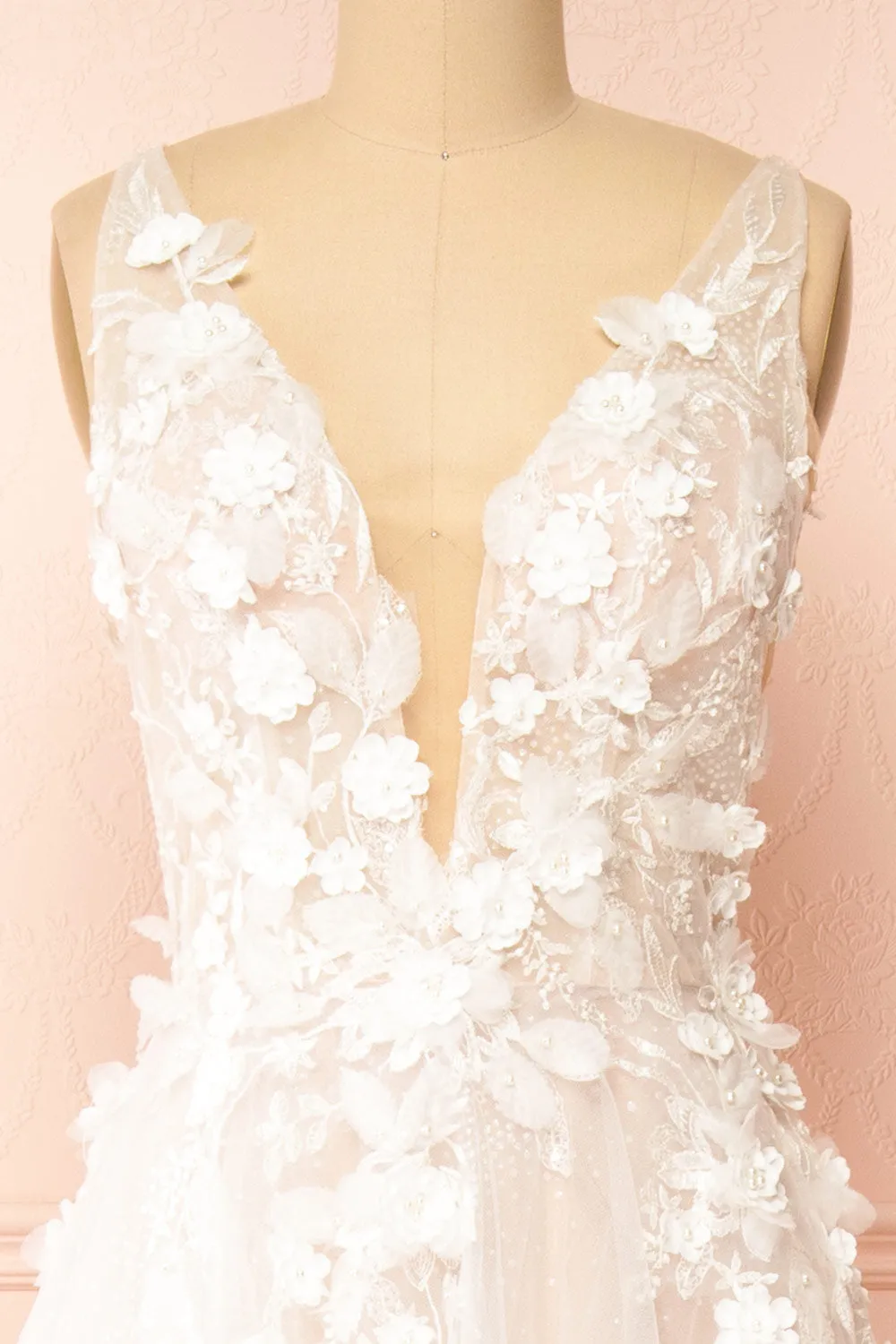 Geneva | A-line Tulle Gown w/ Removable Sleeves