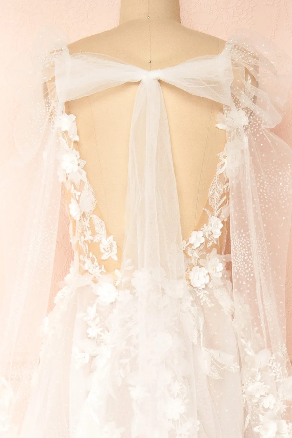 Geneva | A-line Tulle Gown w/ Removable Sleeves