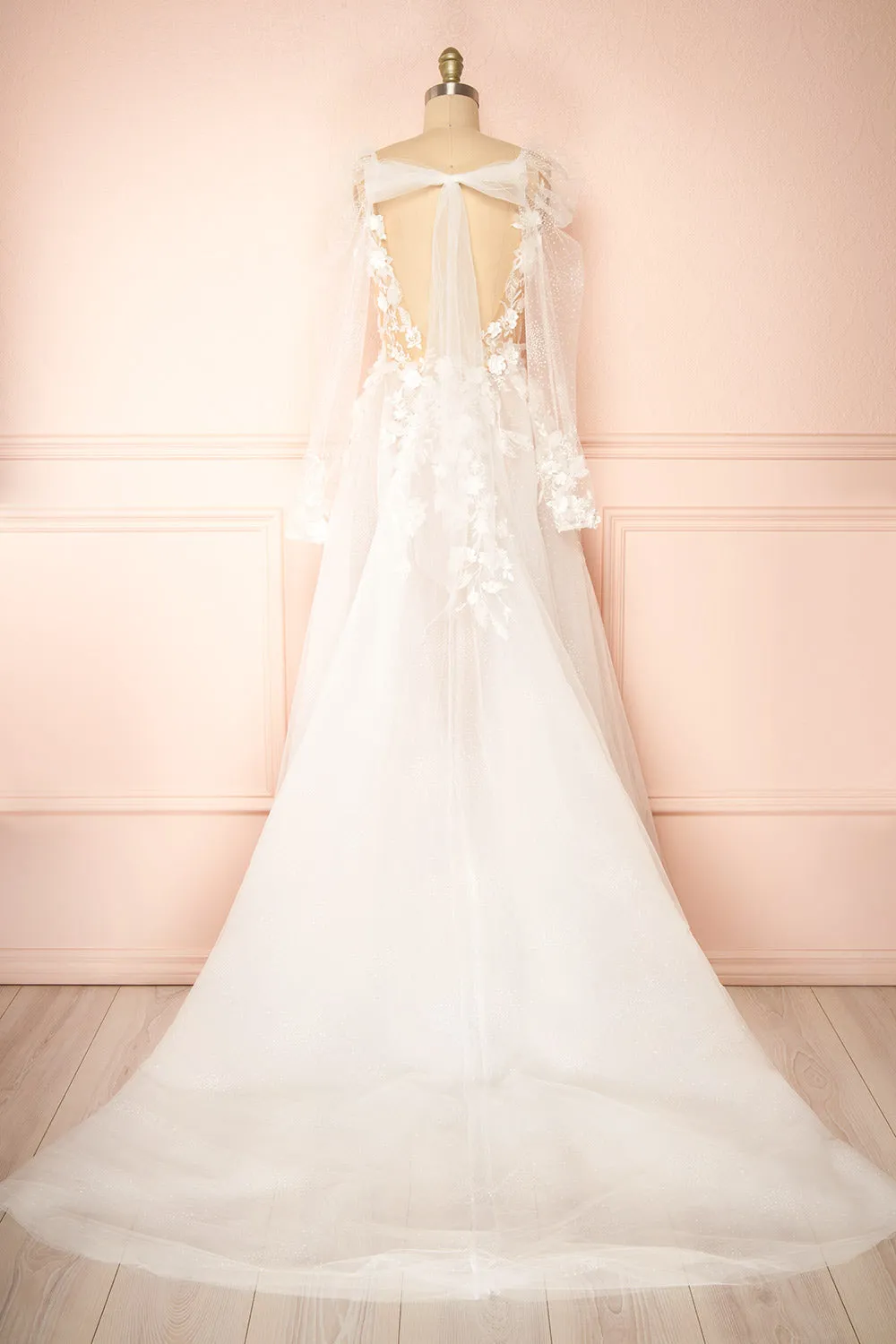 Geneva | A-line Tulle Gown w/ Removable Sleeves