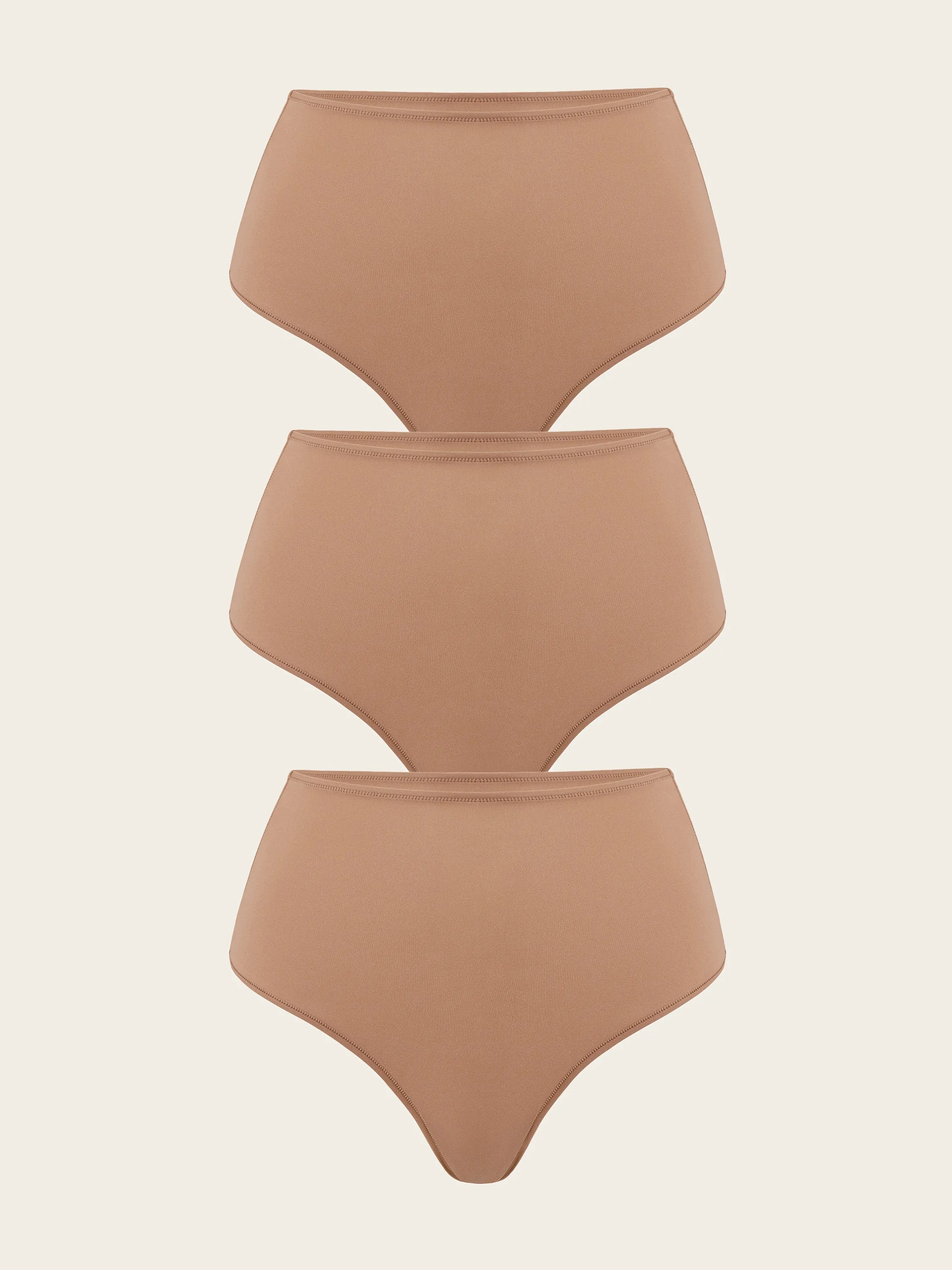 Inbarely® Smooth High Waisted Thongs 3 Pack