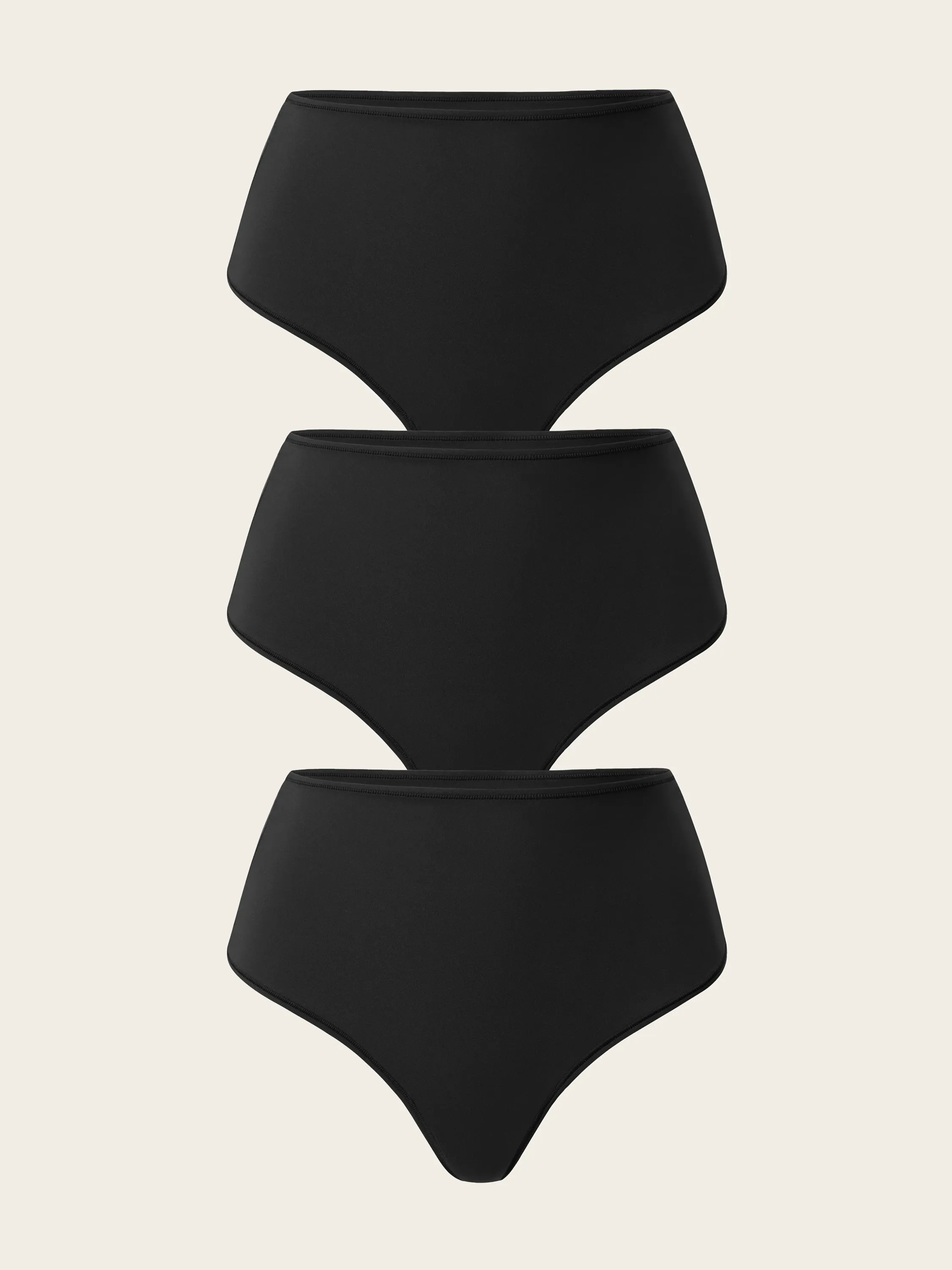 Inbarely® Smooth High Waisted Thongs 3 Pack