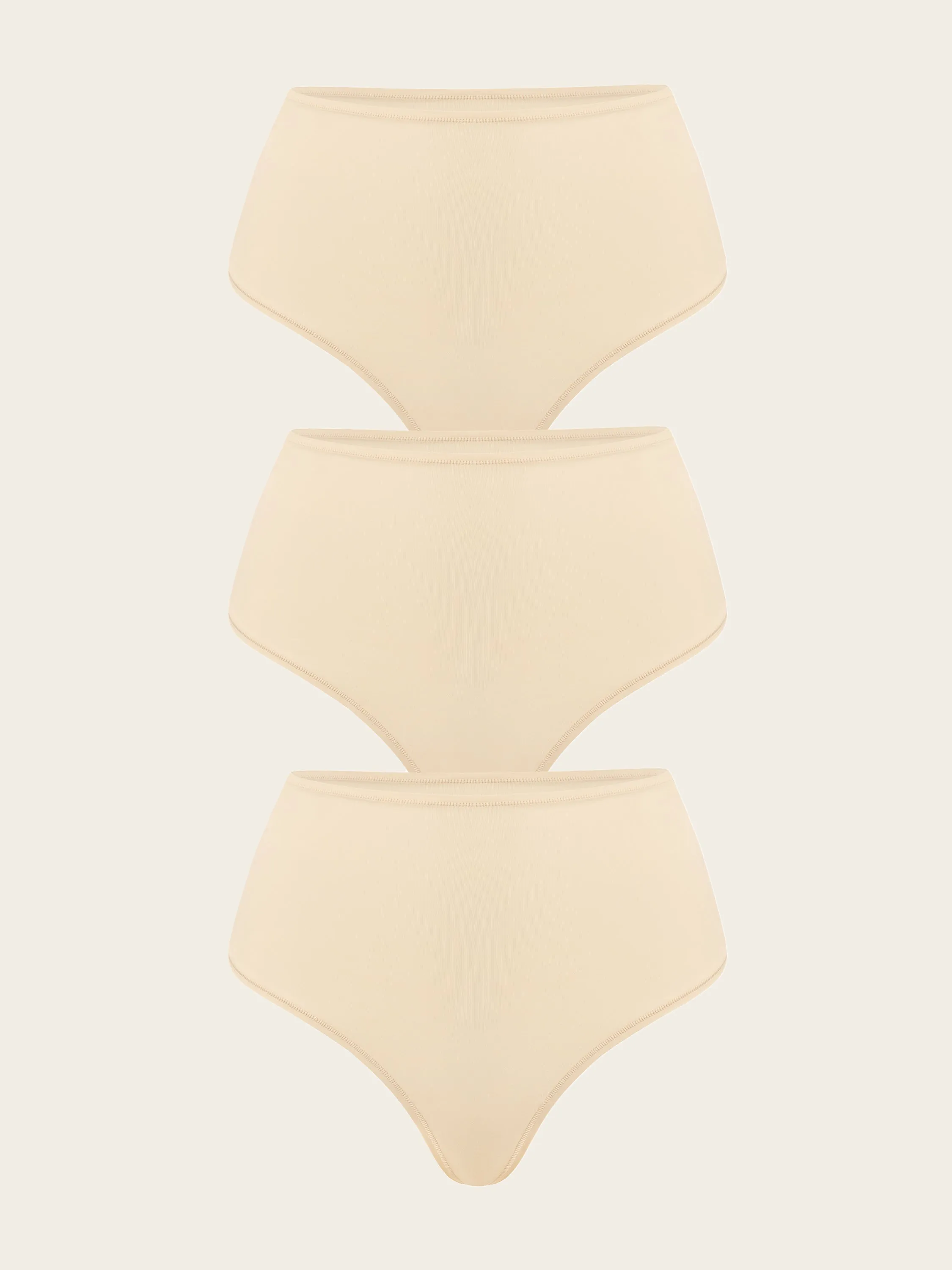 Inbarely® Smooth High Waisted Thongs 3 Pack