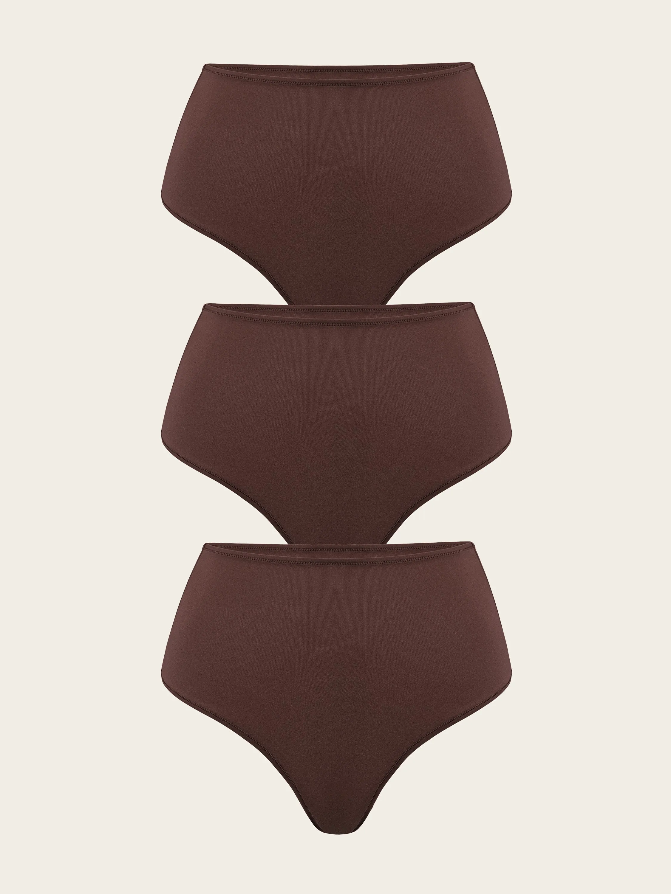 Inbarely® Smooth High Waisted Thongs 3 Pack