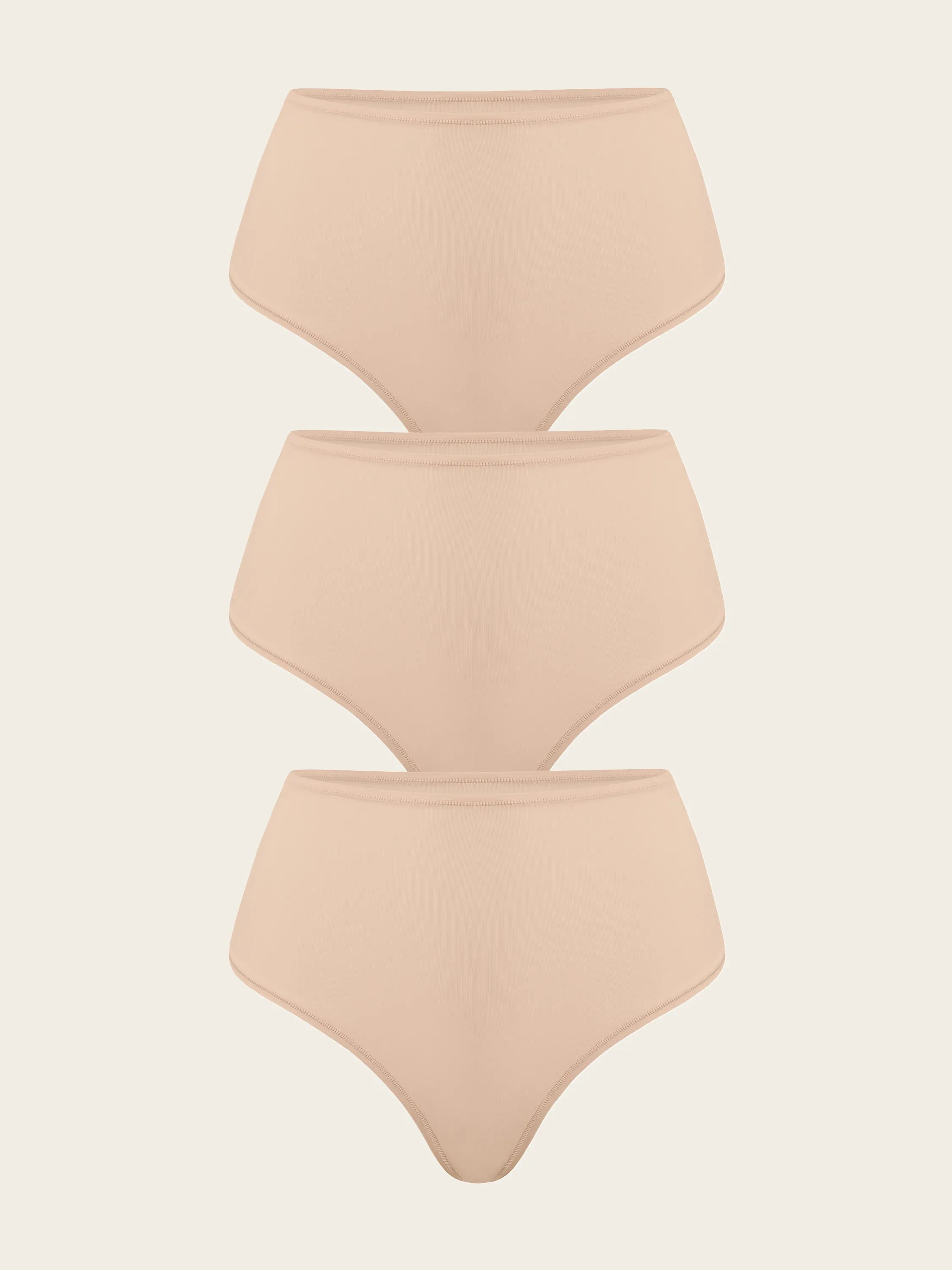 Inbarely® Smooth High Waisted Thongs 3 Pack
