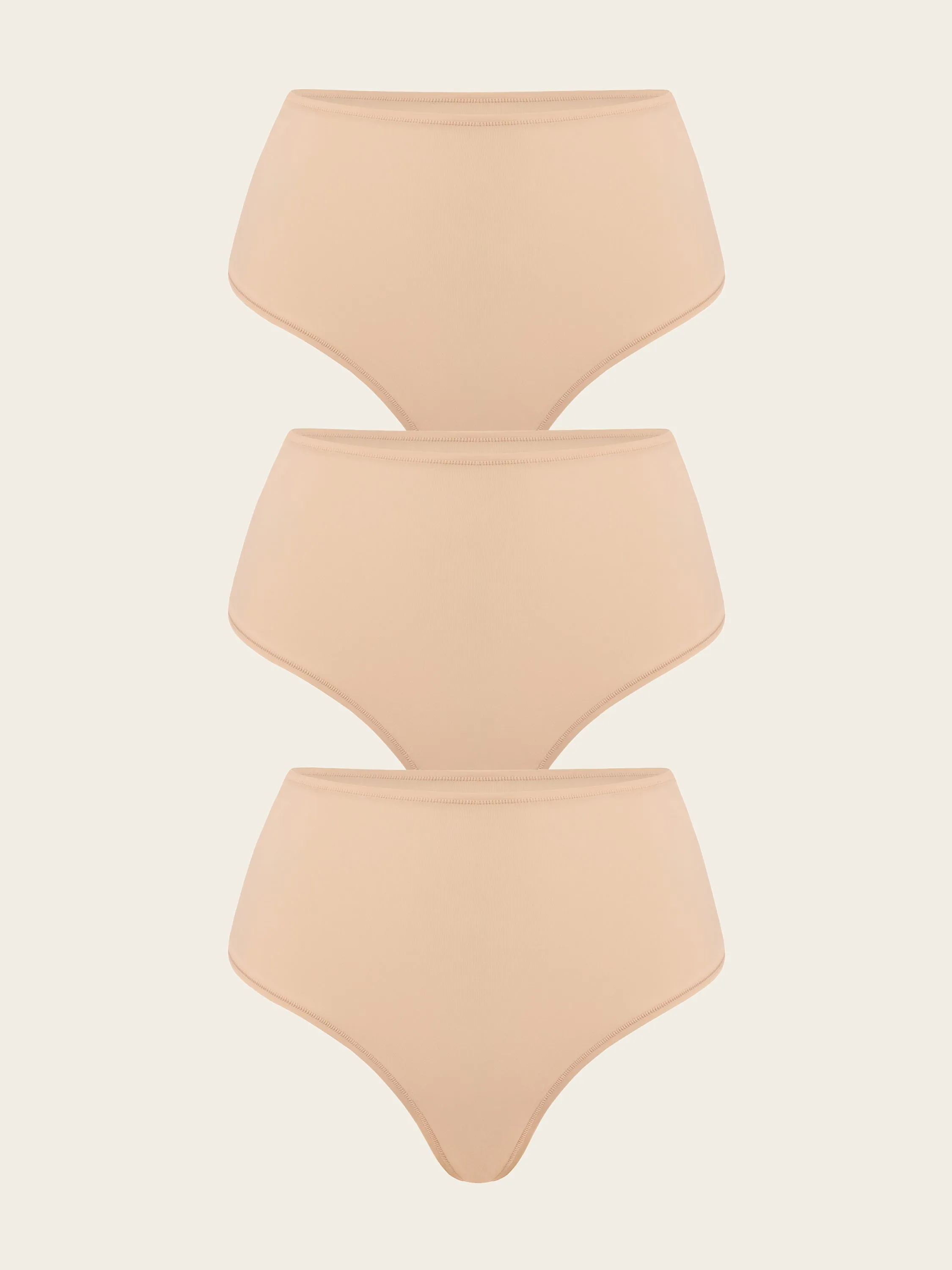 Inbarely® Smooth High Waisted Thongs 3 Pack