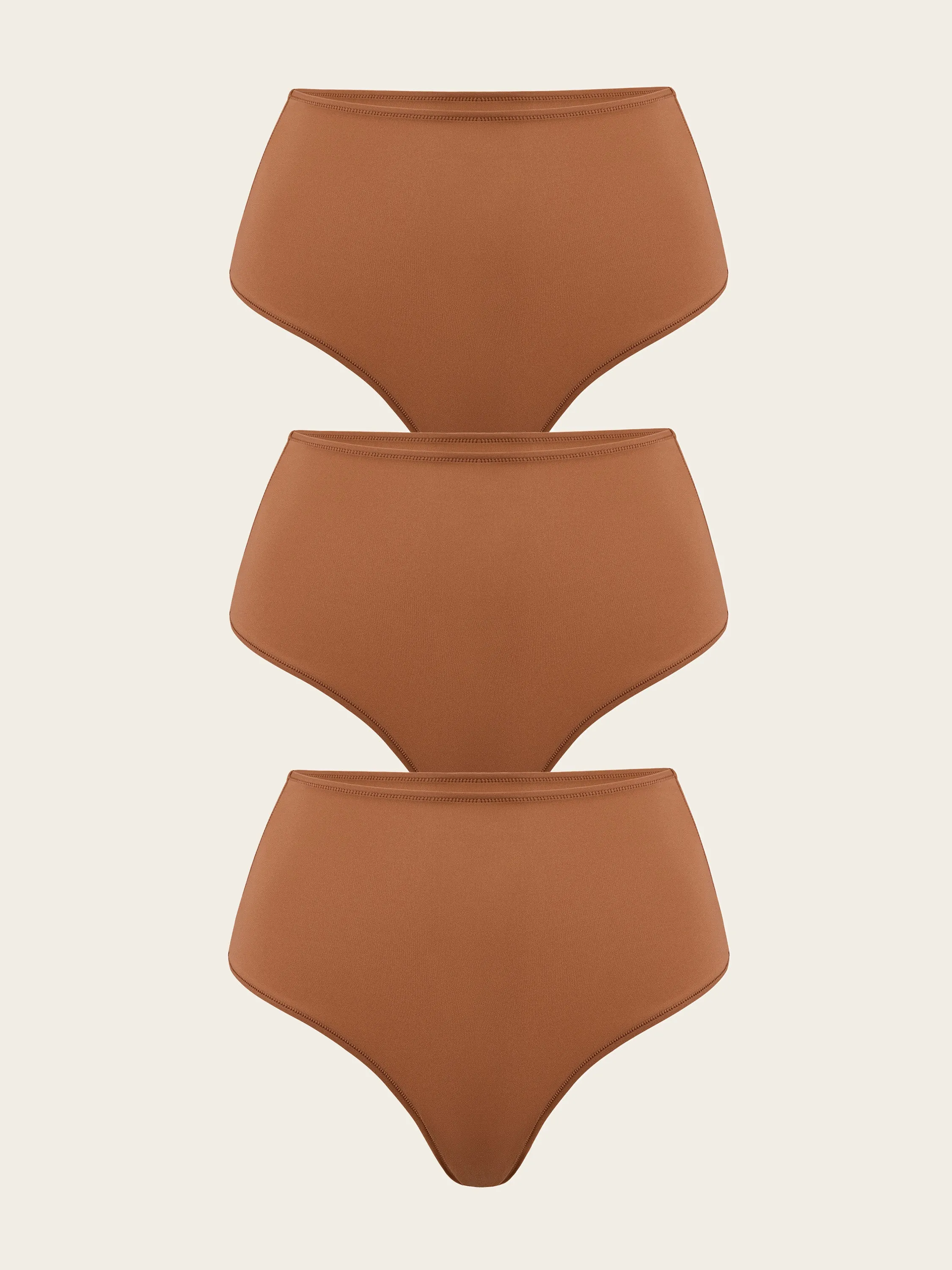 Inbarely® Smooth High Waisted Thongs 3 Pack