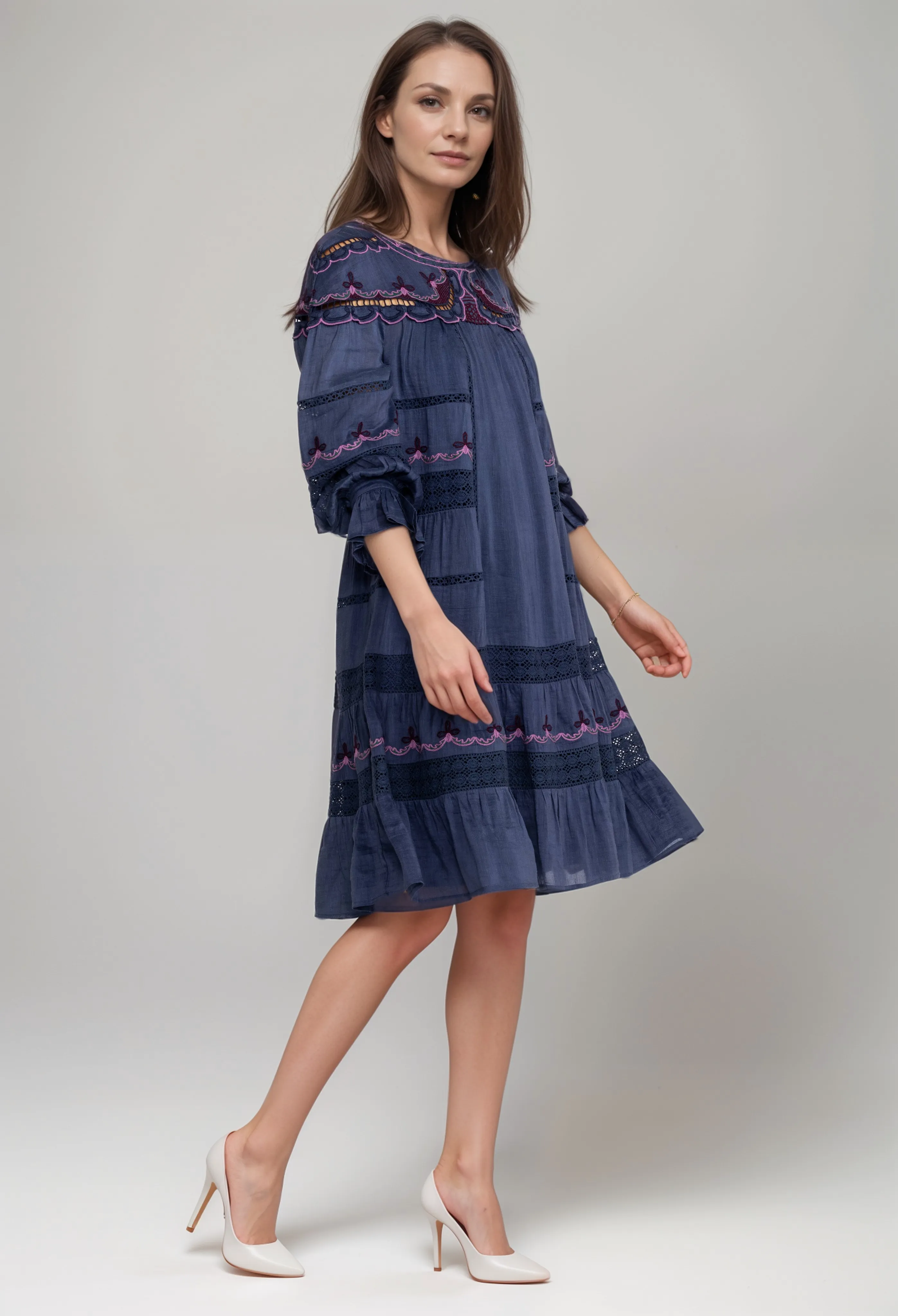 Johnny Was Jade Reina Mini Dress L36323-E Boho Chic