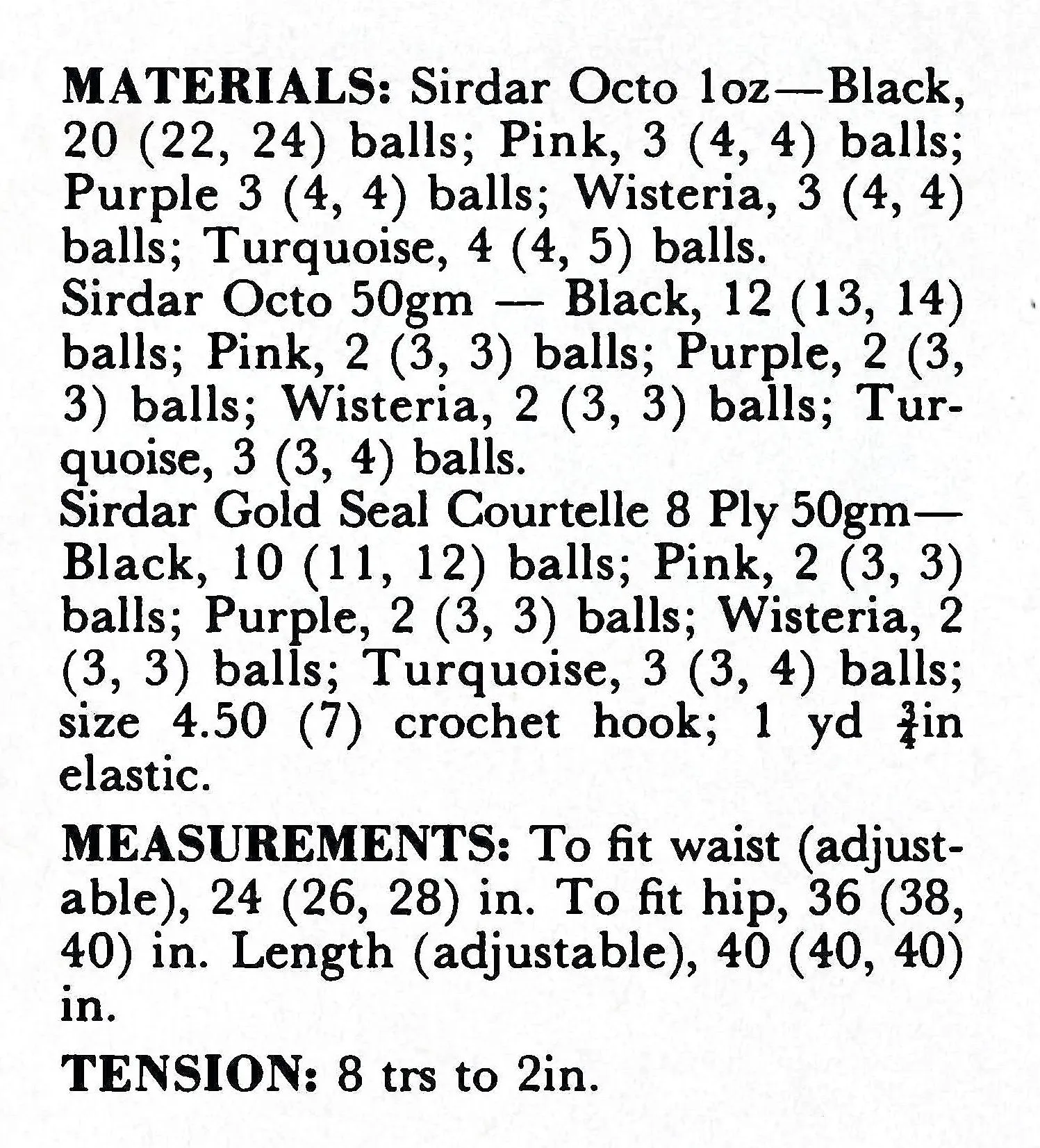 Ladies Crochet Skirt Pattern, 1970's,  Instant Download