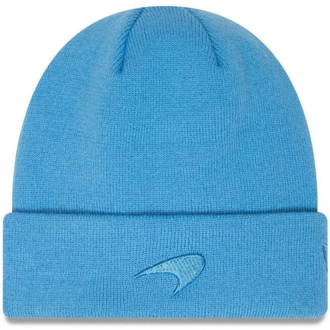 McLaren F1 New Era Essential Cuff Beanie- Blue/Beige