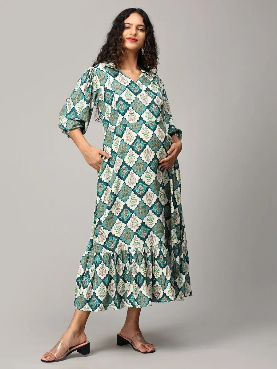 Meadow Mosaic Maternity and Nursing Dress