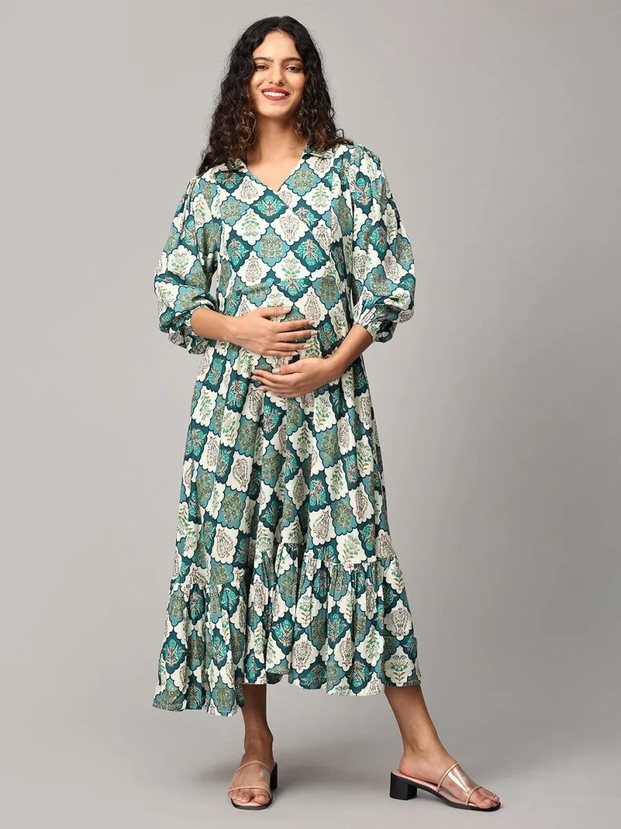 Meadow Mosaic Maternity and Nursing Dress