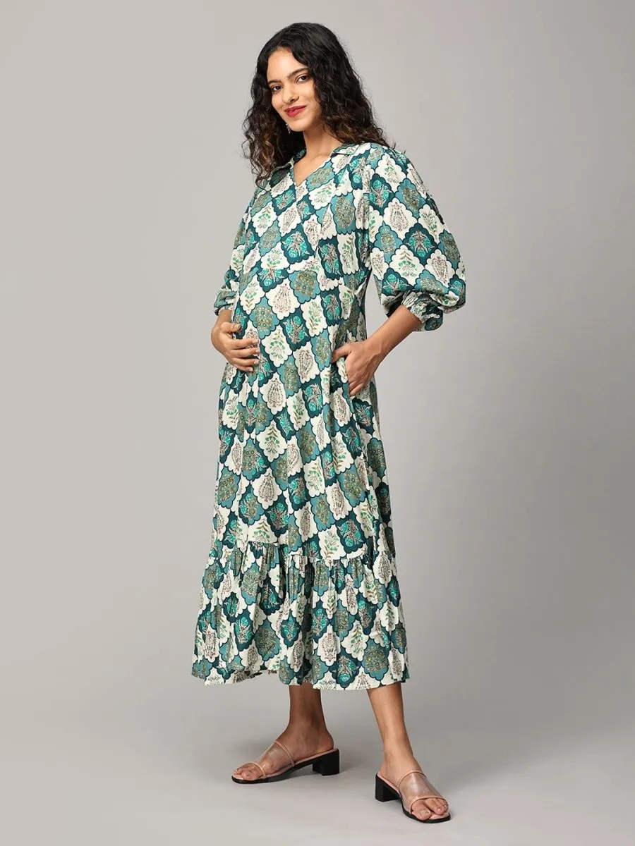 Meadow Mosaic Maternity and Nursing Dress