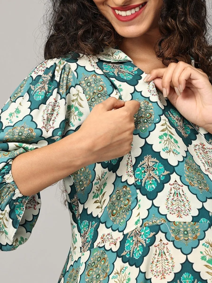 Meadow Mosaic Maternity and Nursing Dress