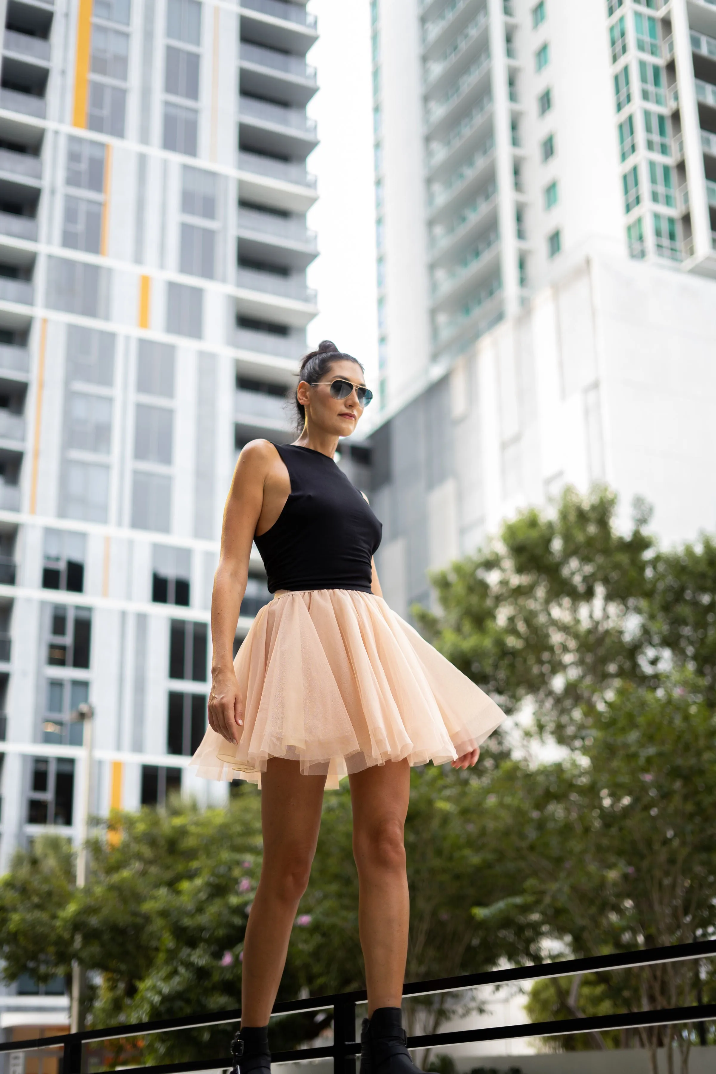 Mini Champagne Tulle Skirt