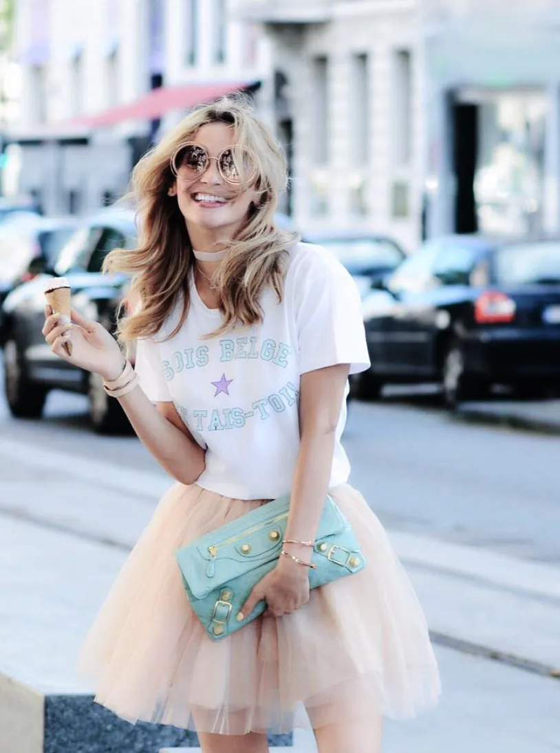Mini Champagne Tulle Skirt