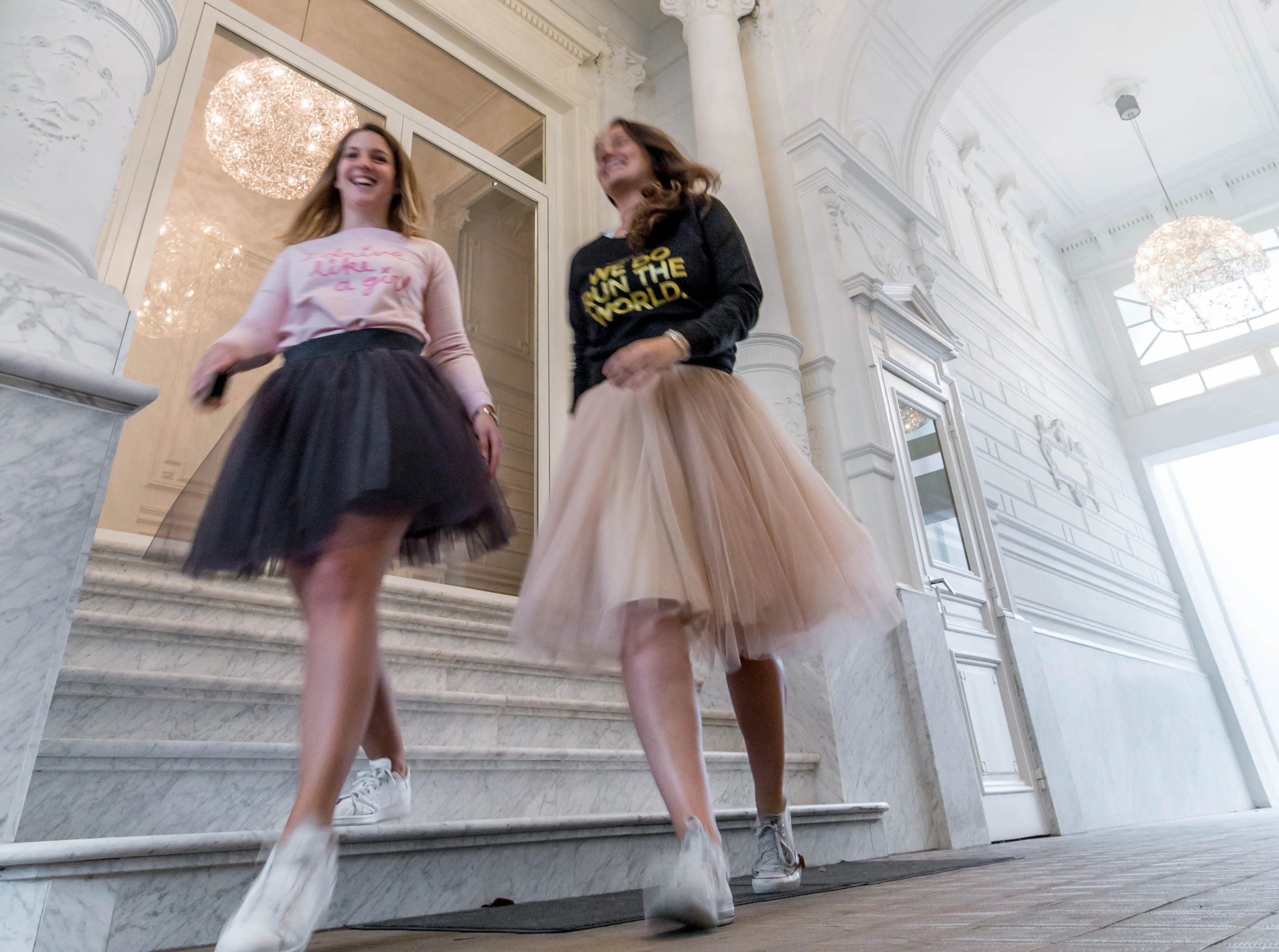 Over the Knee Champagne Tulle Skirt