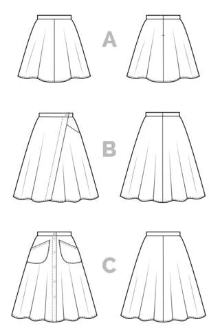 Pattern for Garment Making: Fiore Skirt Pattern by Closet Core Patterns