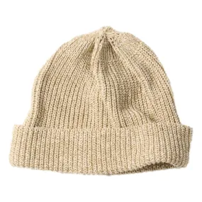 Recycled Cotton Marl Beanie Beige