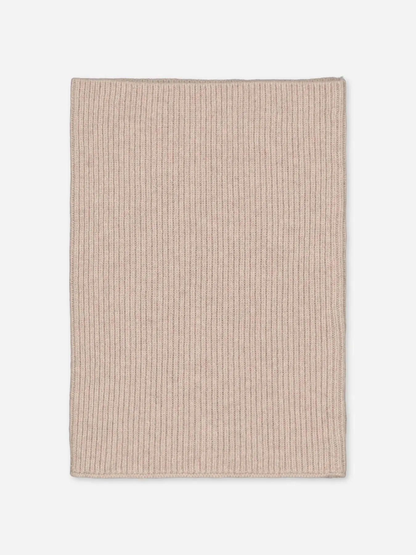 Ribbed Cashmere Snood Beige