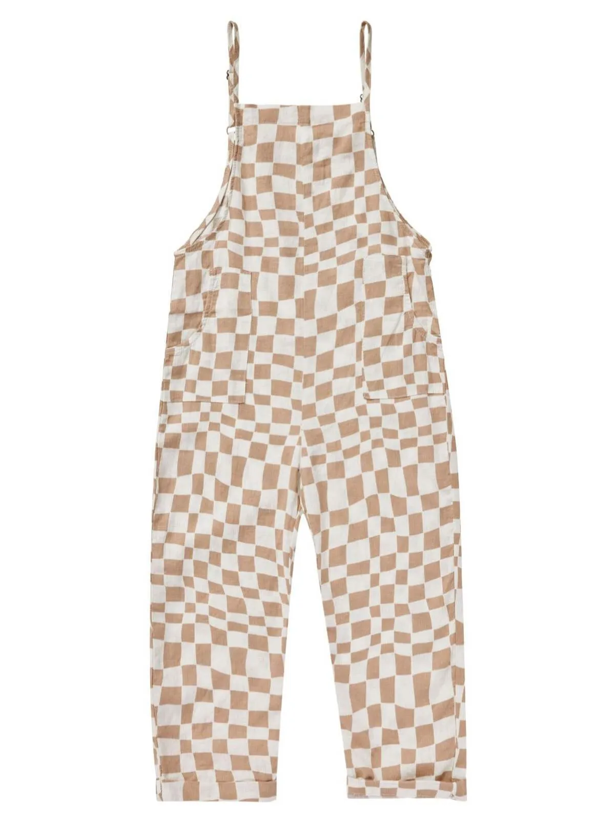 Rylee & Cru Iris Jumpsuit, Sand Check