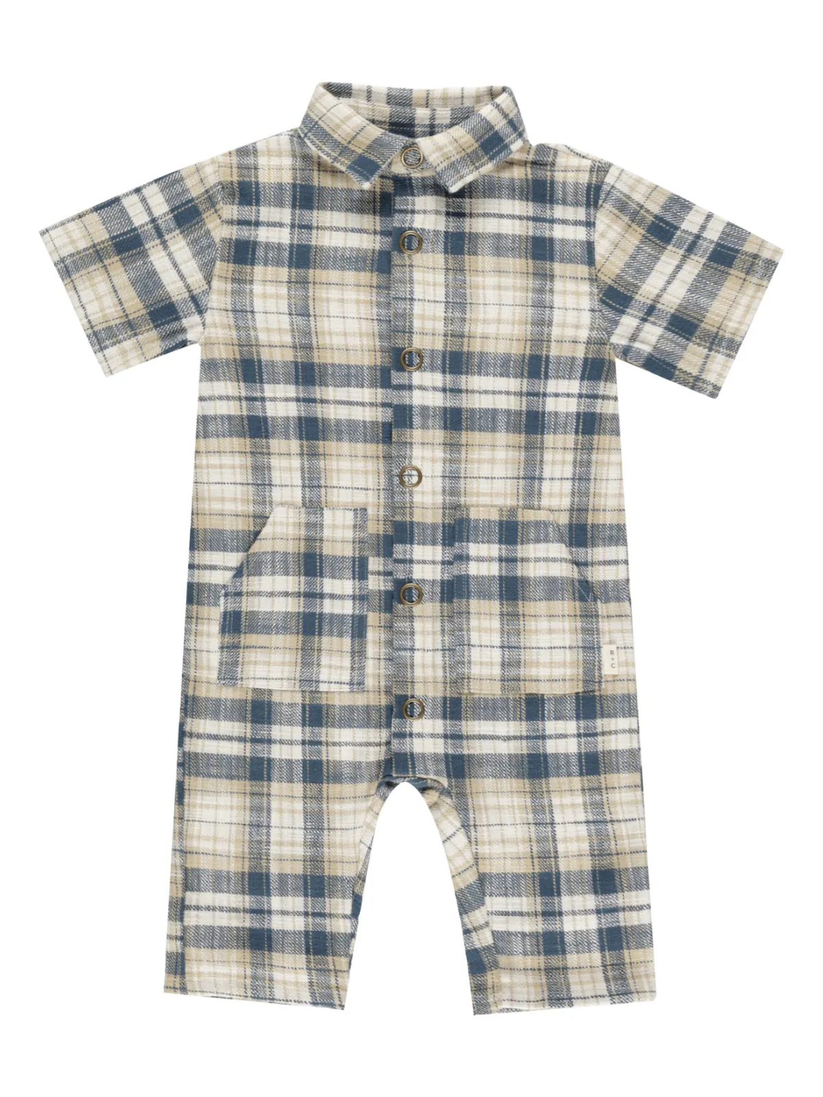 Rylee & Cru Rhett Jumpsuit, Indigo Plaid