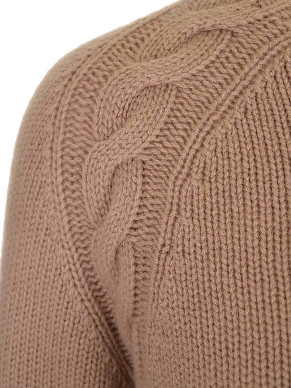 'S Max Mara Crewneck Cable Knit Pullover