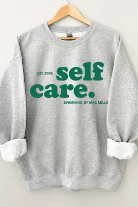 Self Care by Mac Miller Crew Sweatshirt grey