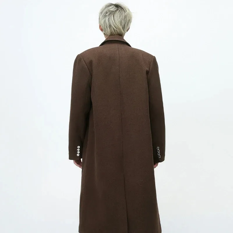 Solid Double Layer Multi-Pocket Coat