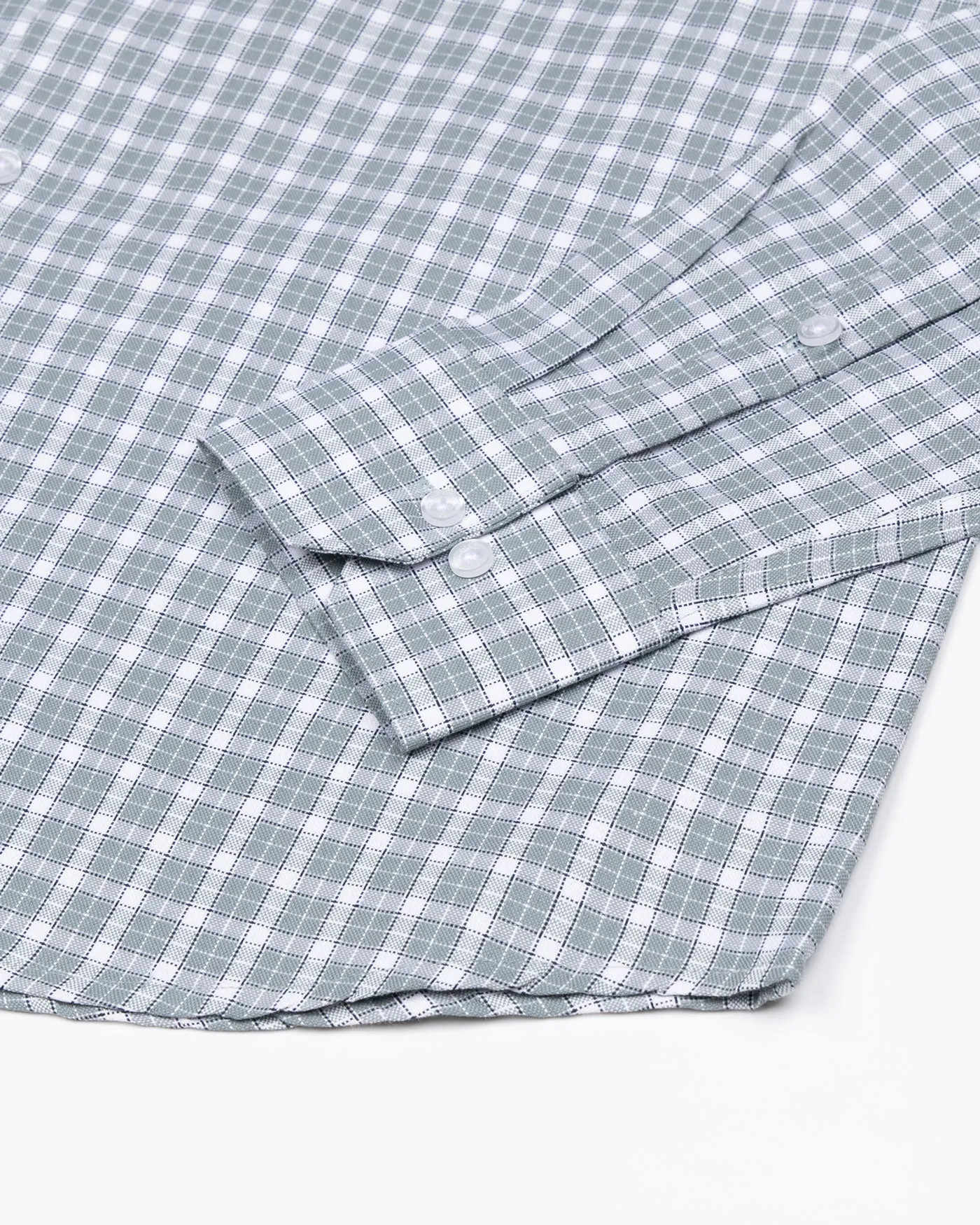 Tauris Olive Checked Button Down Cotton Shirt