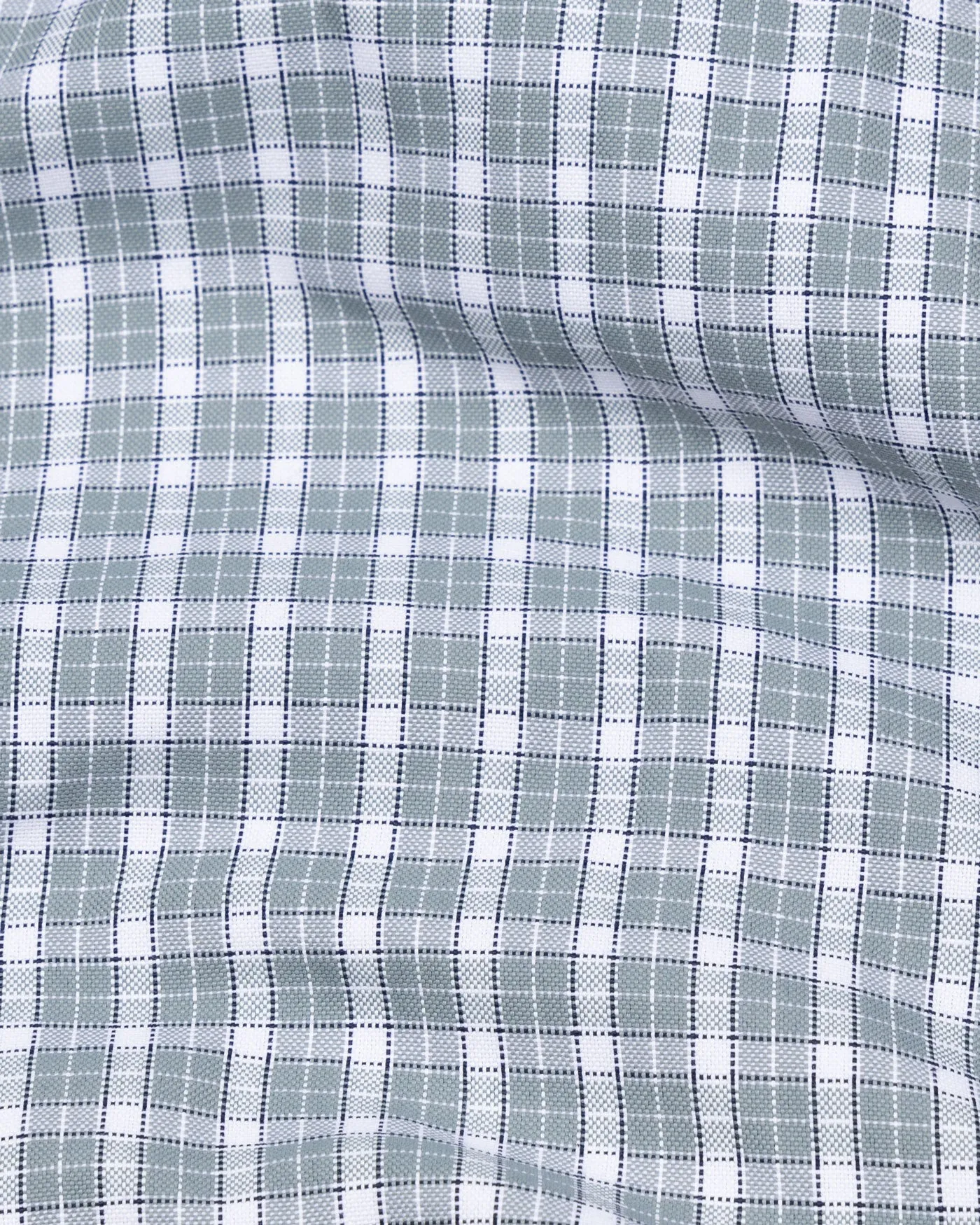 Tauris Olive Checked Button Down Cotton Shirt
