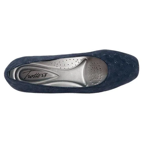 Trotters Lauren Navy 3D Patent Suede (Women's)
