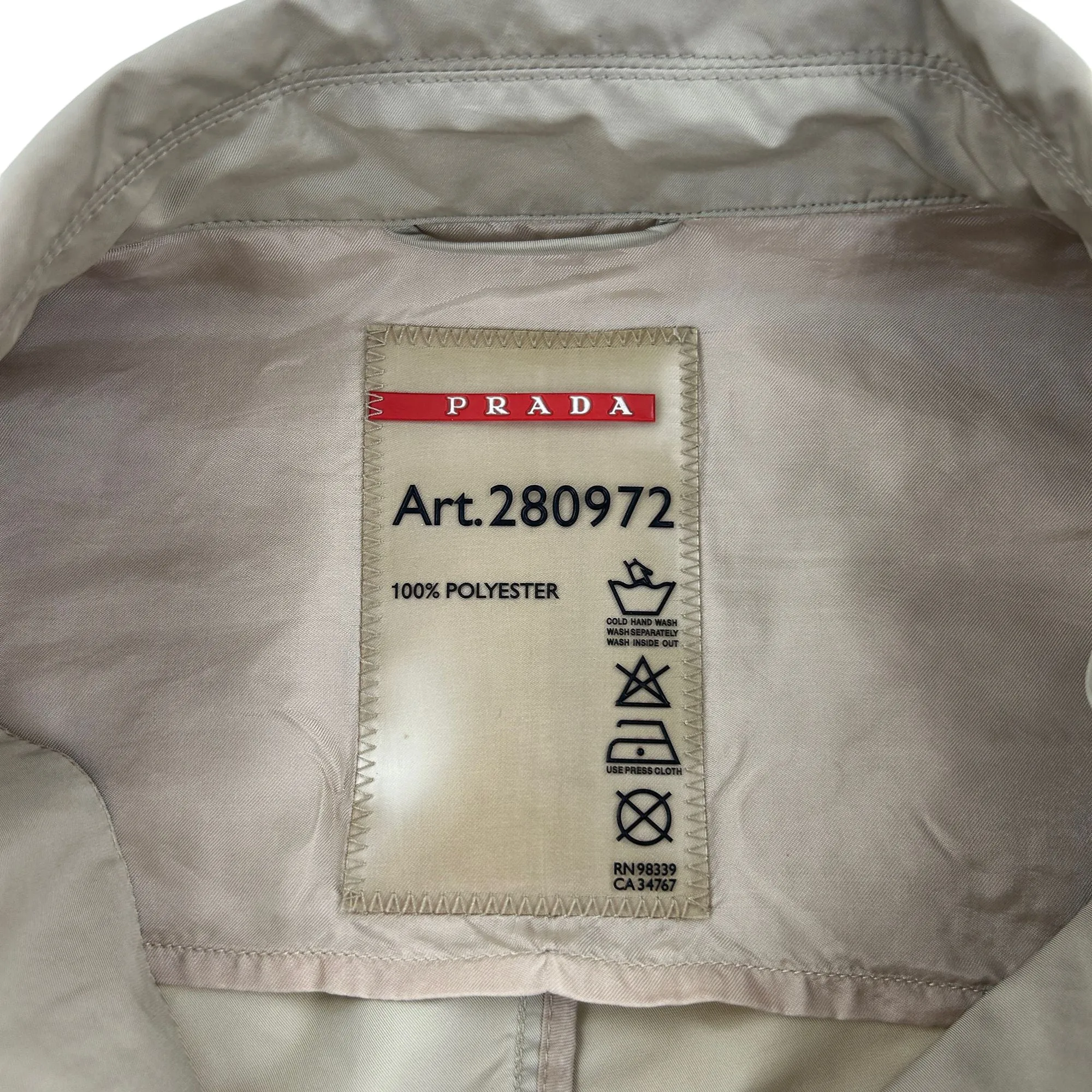Vintage Prada Trench Coat Woman's Size M