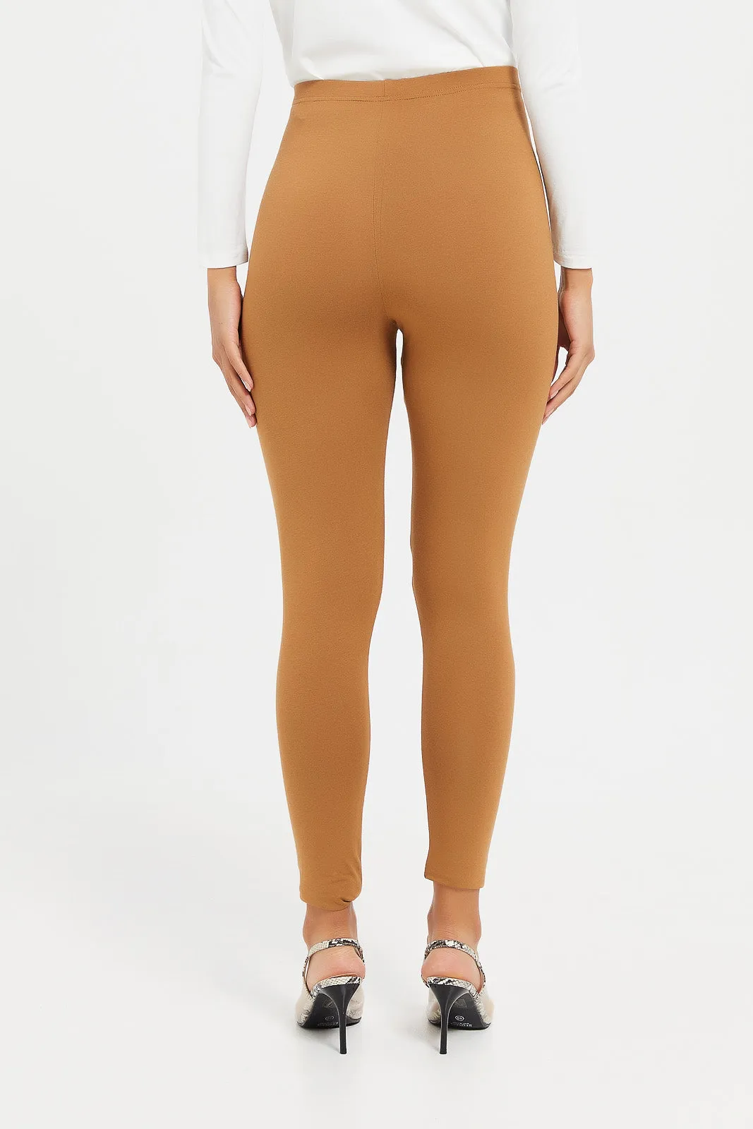 Women Beige Legging